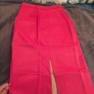 Red Leather Skirt